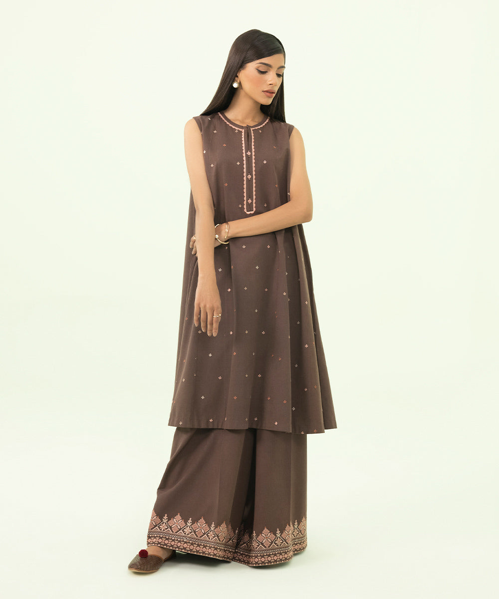 2-Piece - Embroidered Cotton Karandi Suit