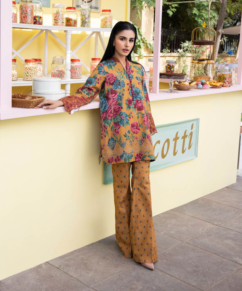 2 PIECE - EMBROIDERED ZARI KHADDAR SUIT