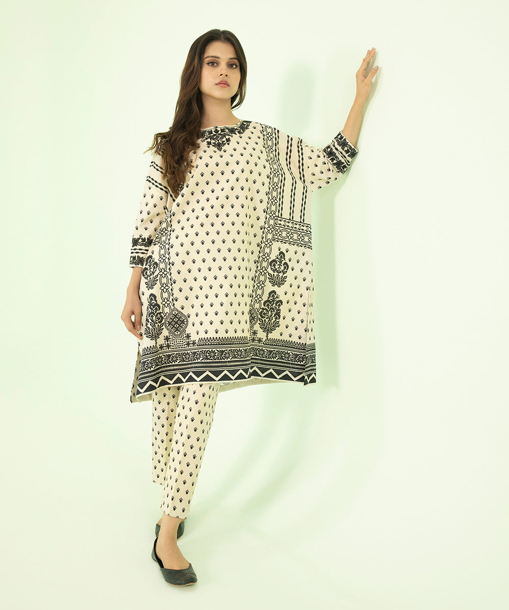 2 PIECE - EMBROIDERED CAMBRIC SUIT