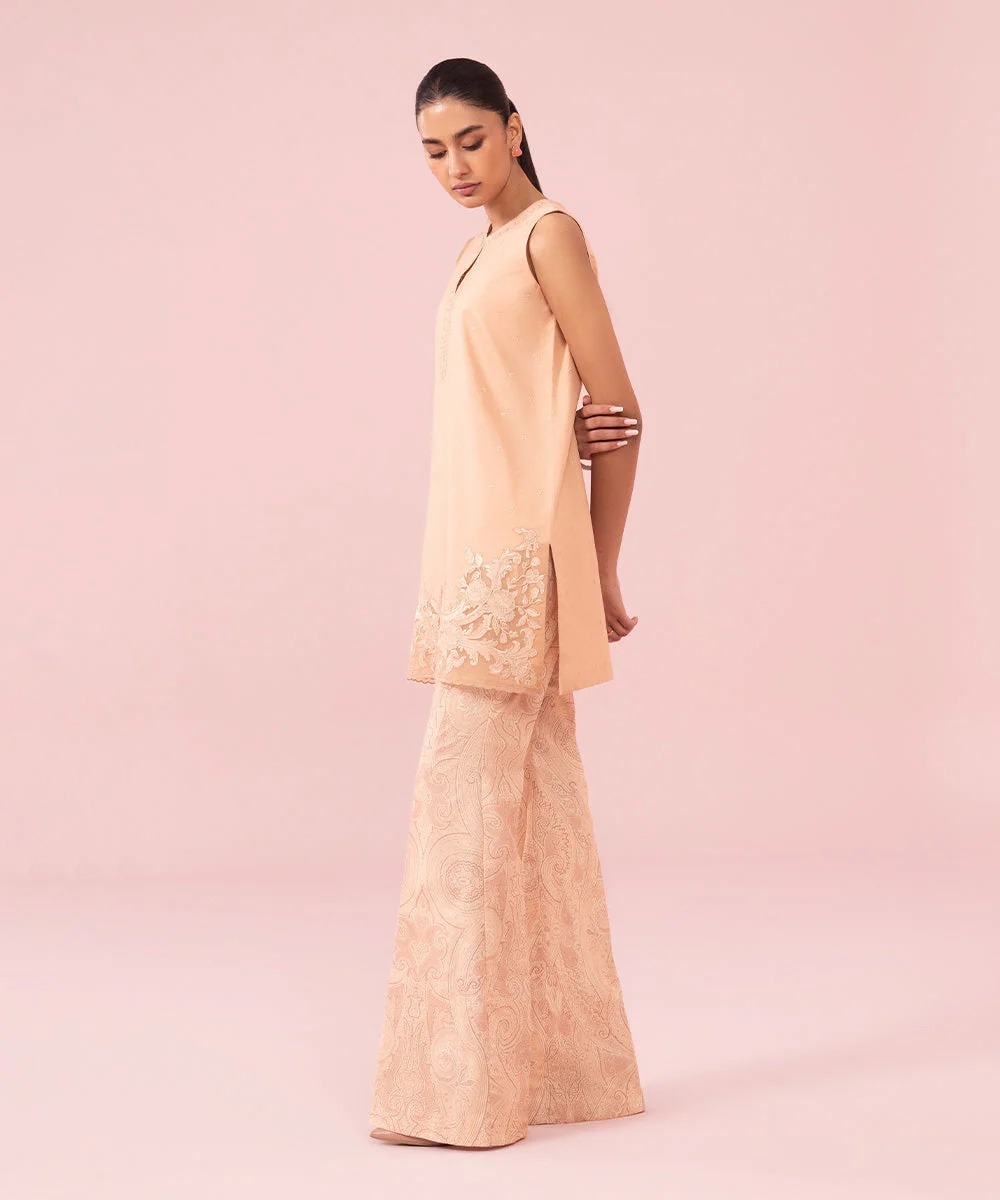 2 Piece - Embroidered Cambric Suit