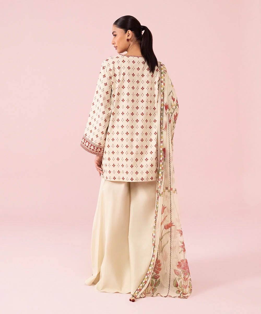 2 Piece - Embroidered Cambric Suit