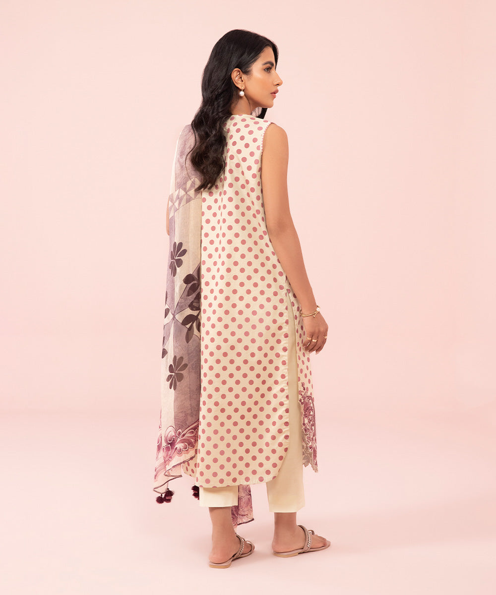 2 Piece - Embroidered Cambric Suit