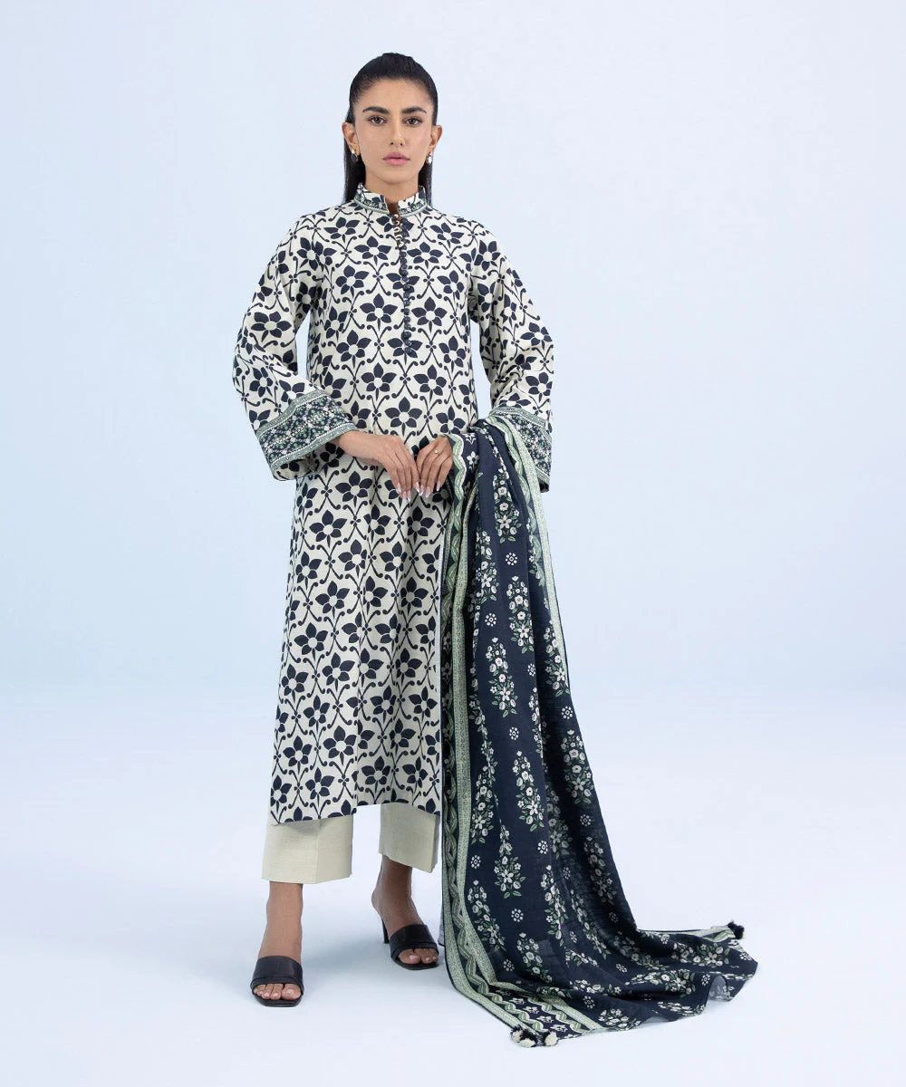 2 Piece - Printed Khaddar Suit