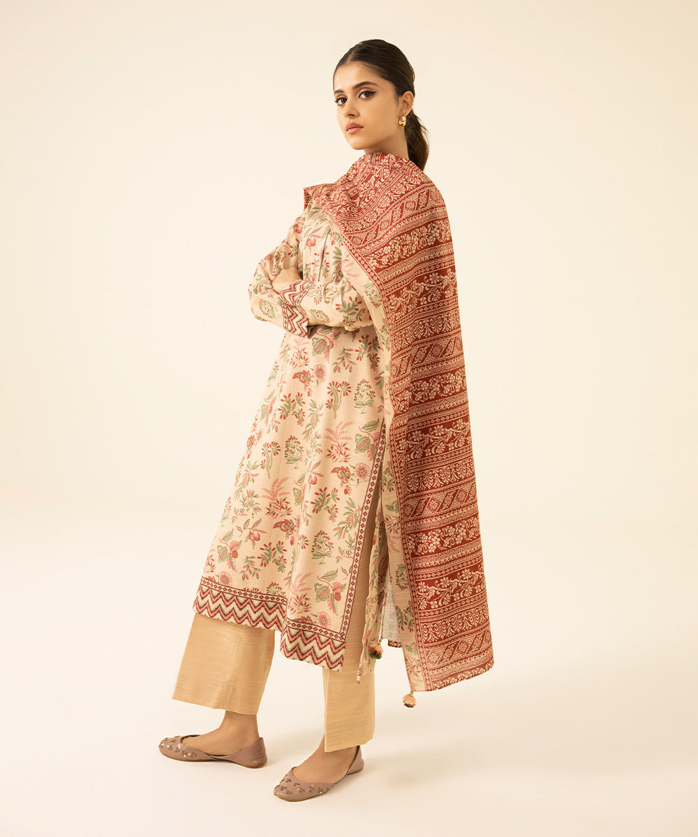 2 Piece - Printed Khaddar Suit