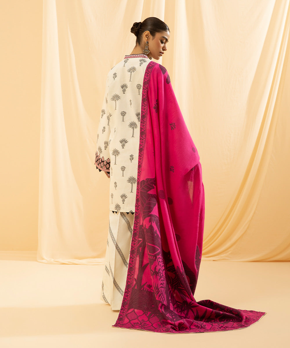 3 Piece - Dyed Extra Weft Jacquard Suit