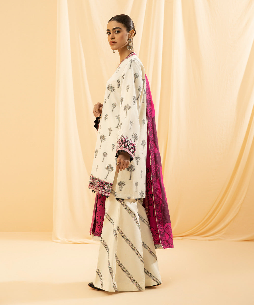 3 Piece - Dyed Extra Weft Jacquard Suit