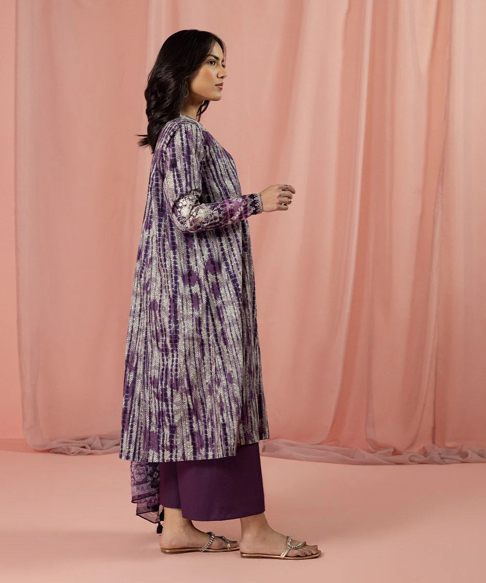 3 Piece - Digital Printed Embroidered Lawn Suit