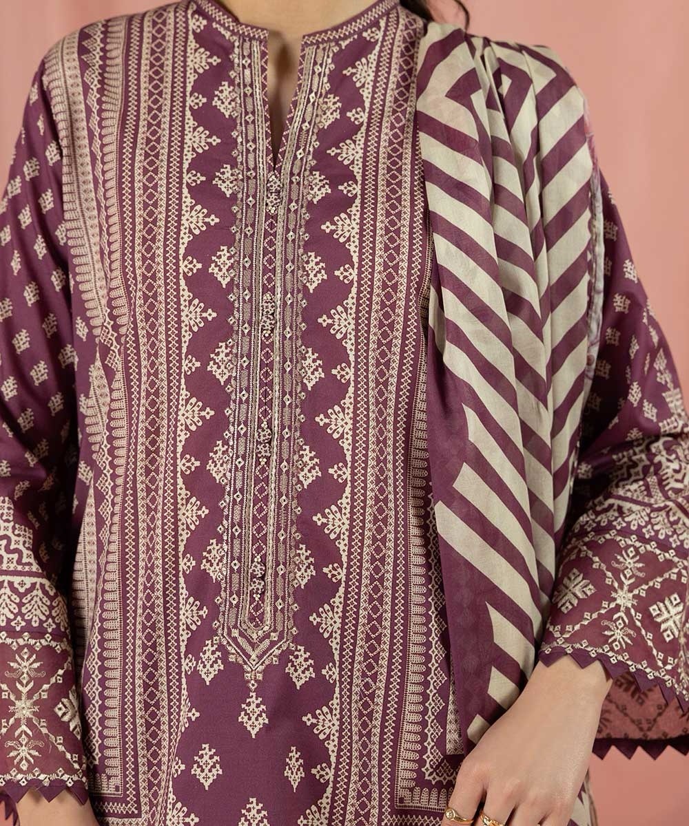 3 Piece - Printed Lawn Suit