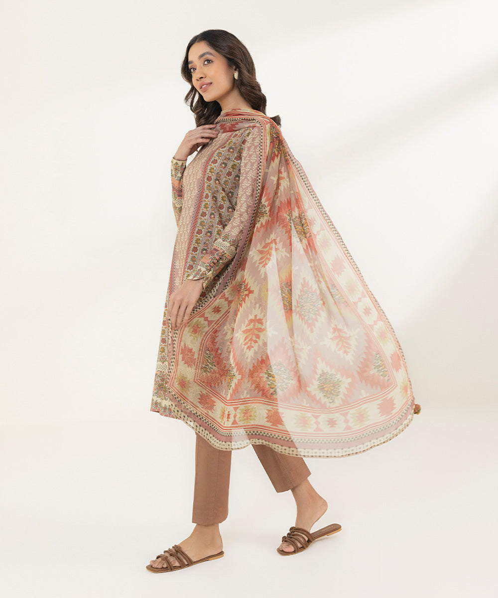 3 Piece - Printed Lawn Suit