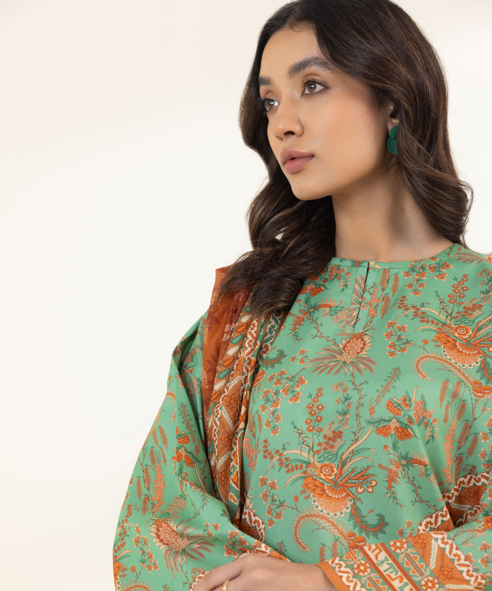 3 Piece - Printed Lawn Suit
