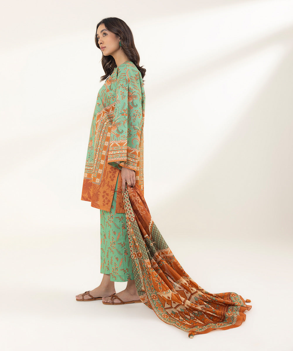 3 Piece - Printed Lawn Suit