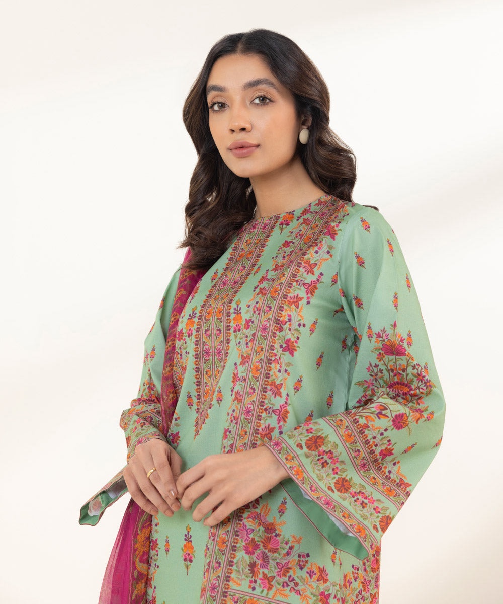 3 Piece - Printed Lawn Suit