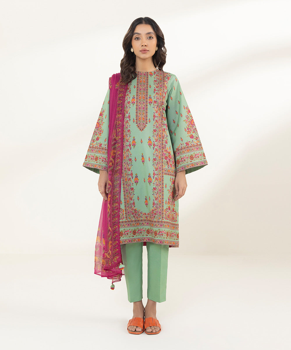 3 Piece - Printed Lawn Suit