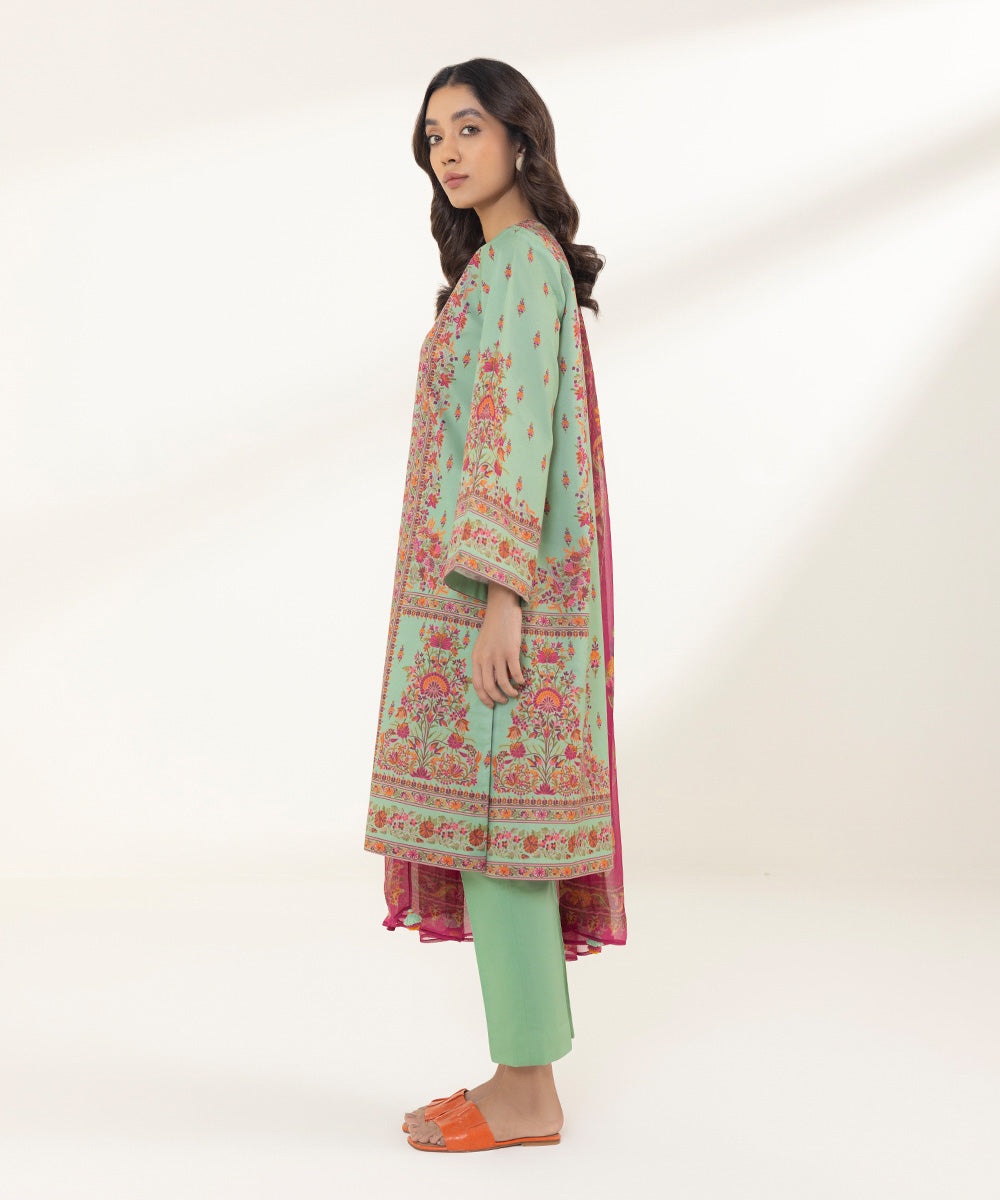 3 Piece - Printed Lawn Suit