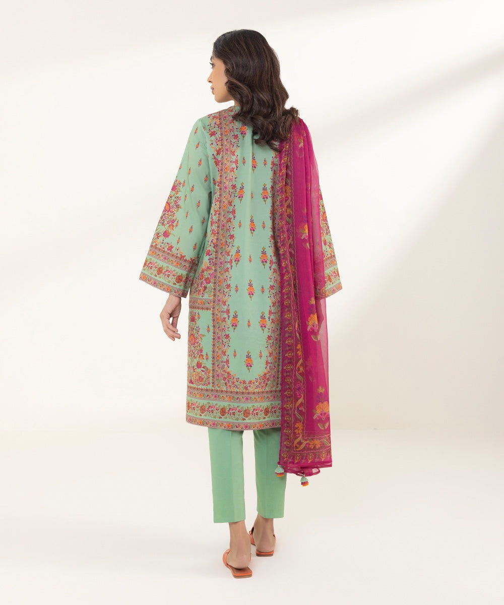 3 Piece - Printed Lawn Suit