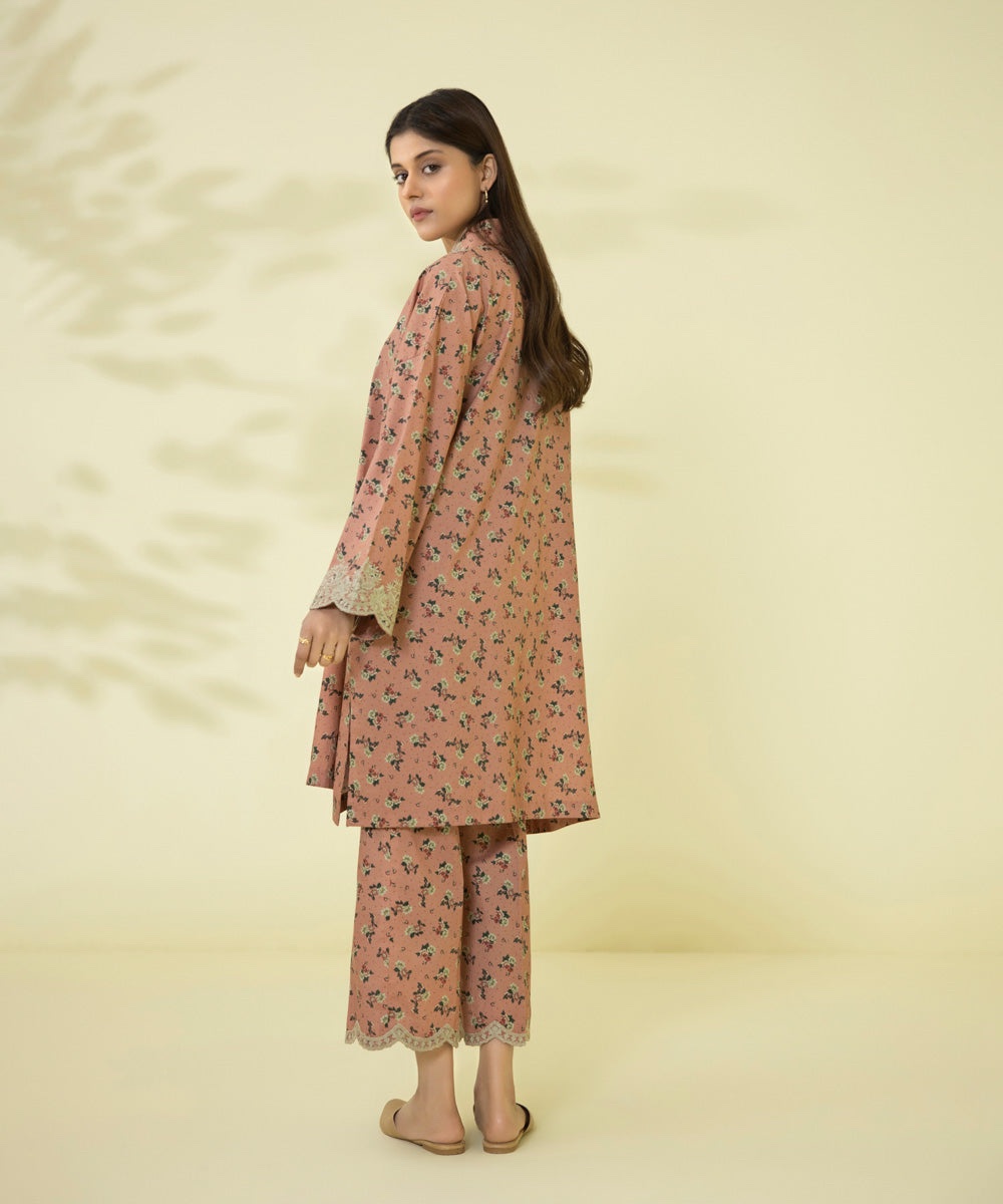 2 Piece - Embroidered Cambric Suit