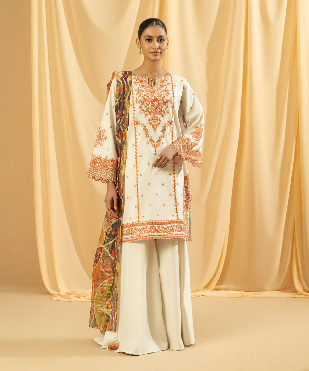 2 Piece - Dyed Embroidered Lawn Suit