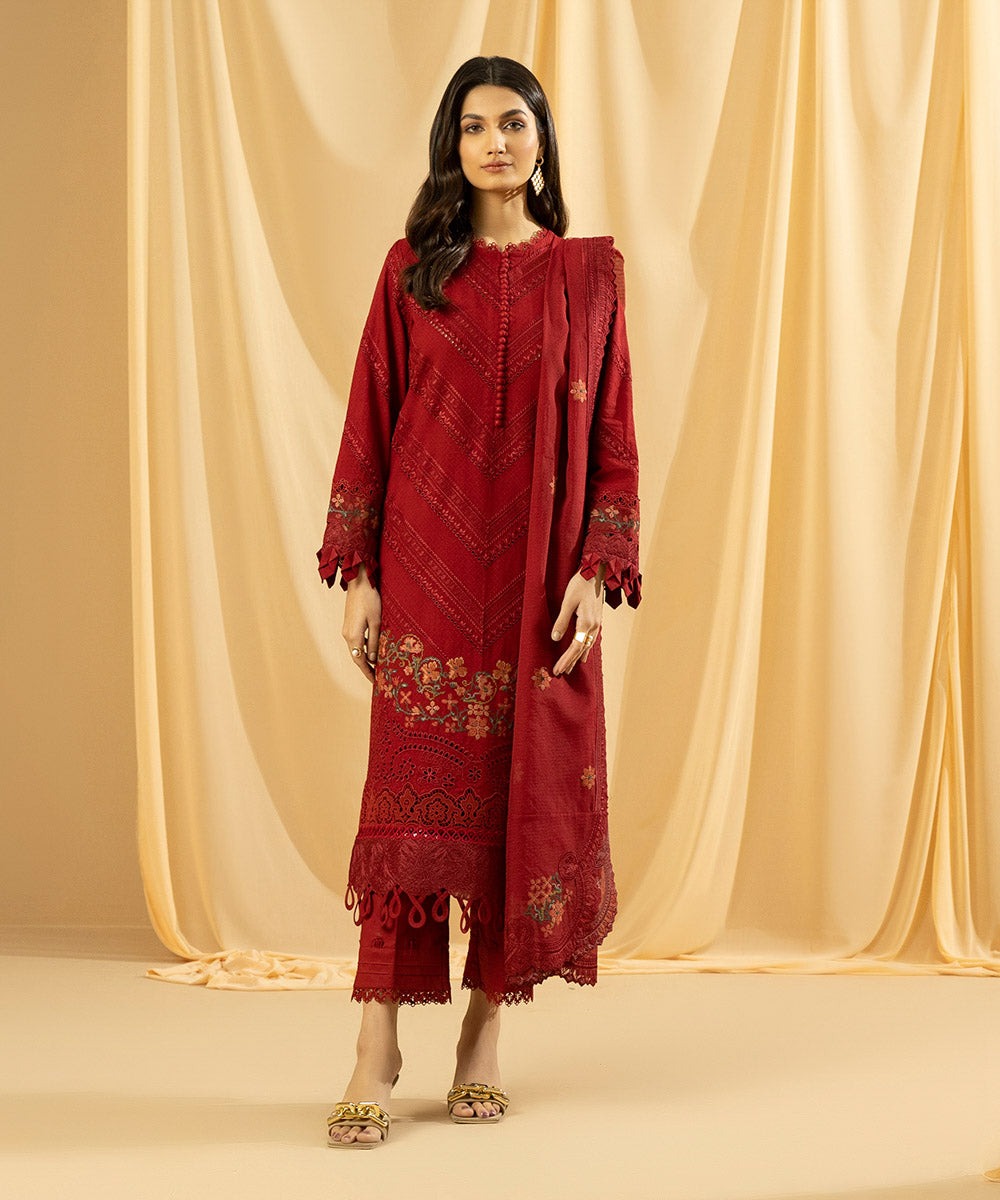 3 Piece - Dyed Embroidered Lawn Suit