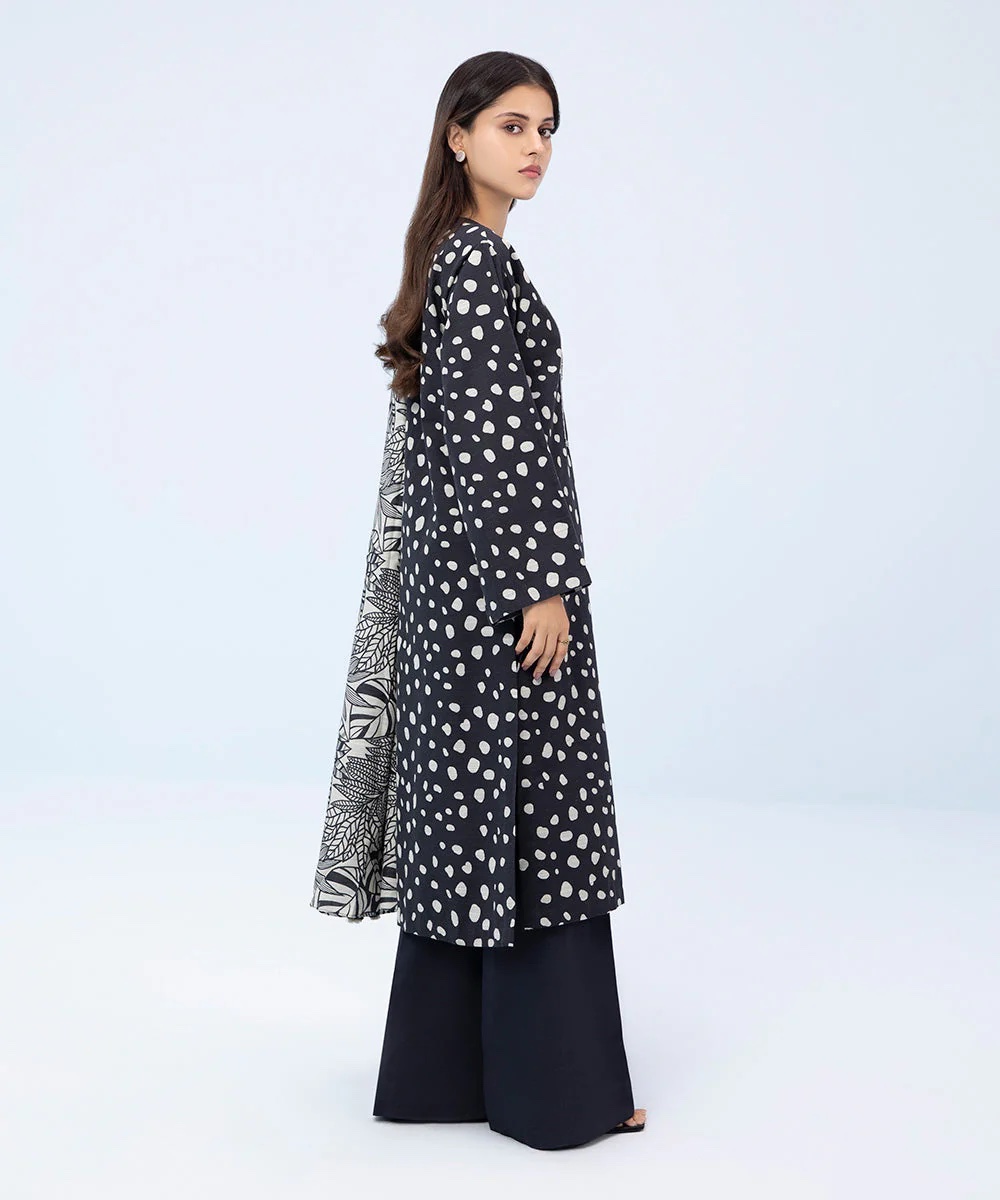 3 Piece - Printed Khaddar Suit