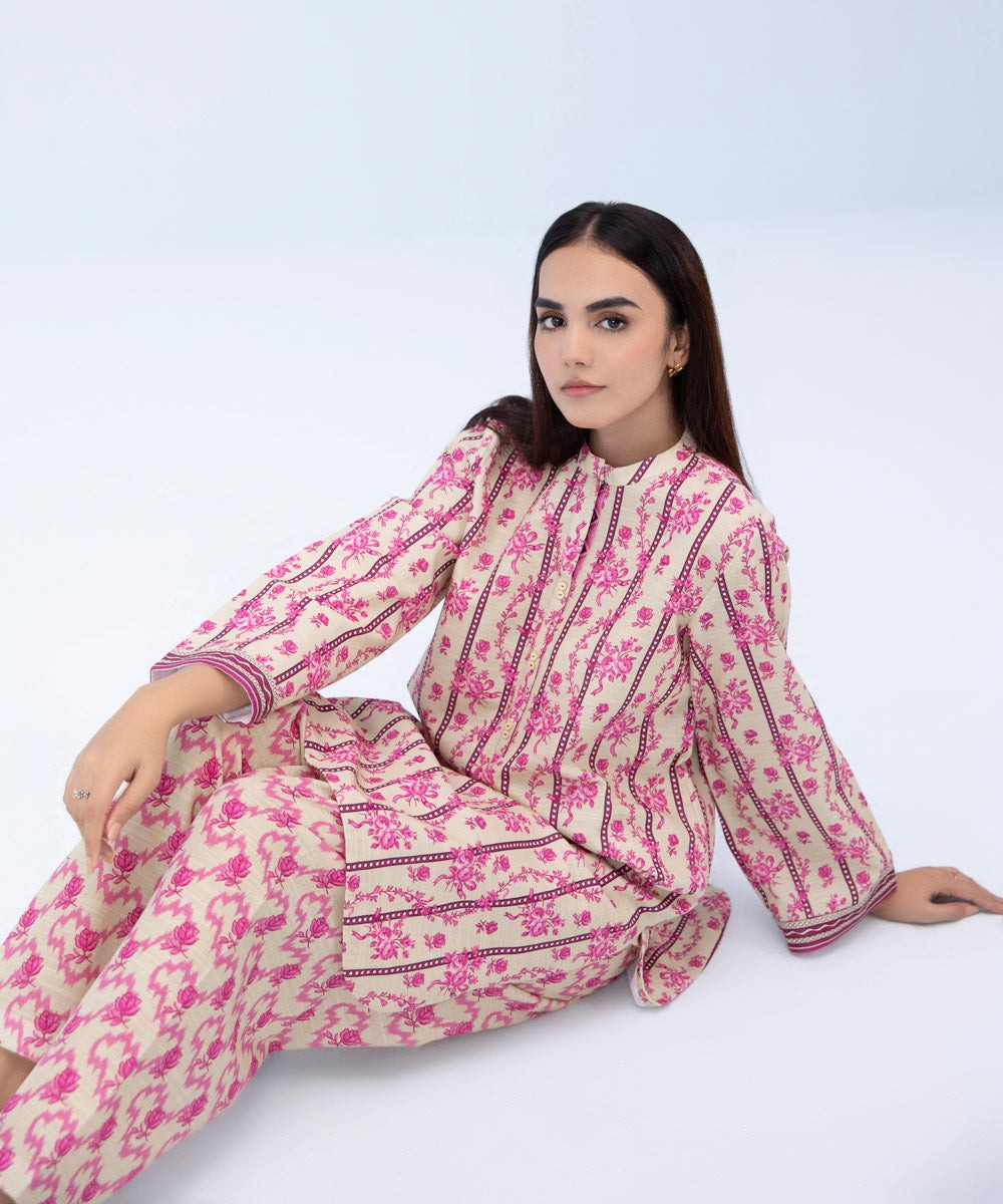 2 Piece - Printed Khaddar Suit