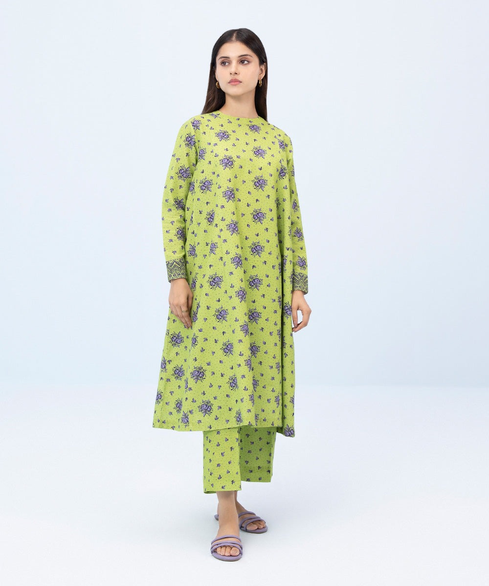 2 Piece - Printed Khaddar Suit