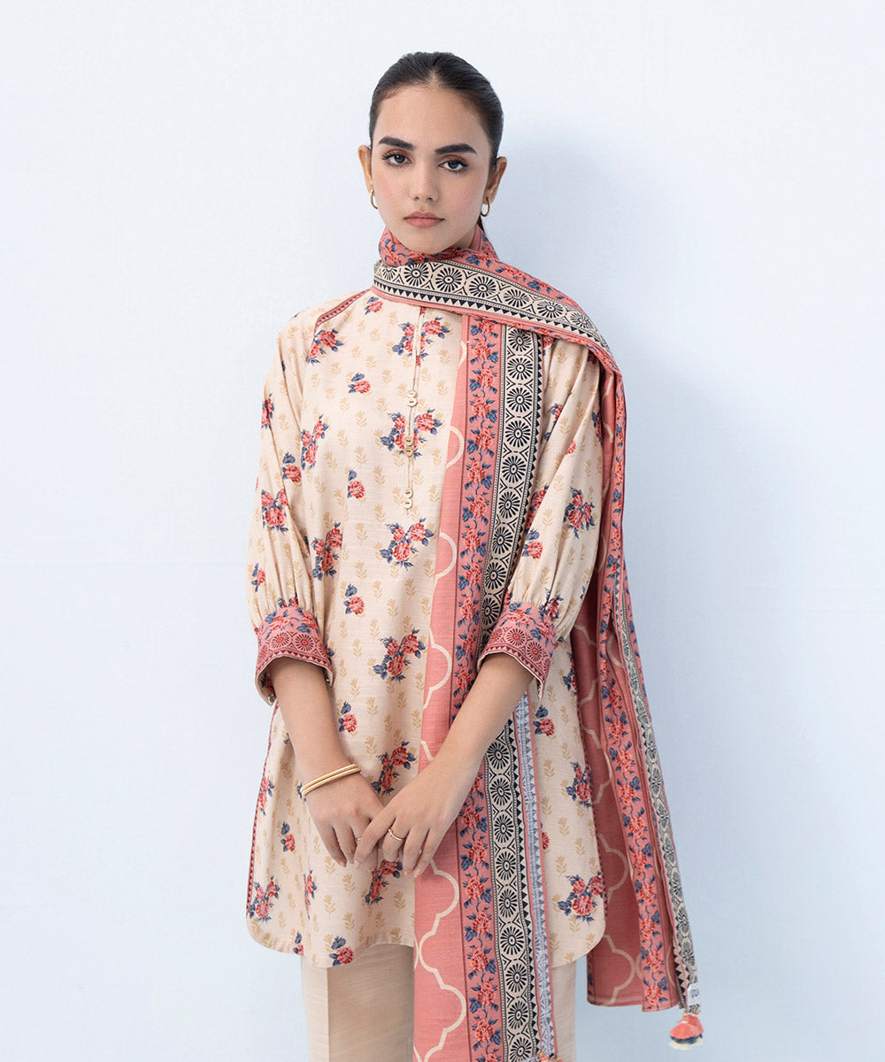 2 Piece - Printed Khaddar Suit