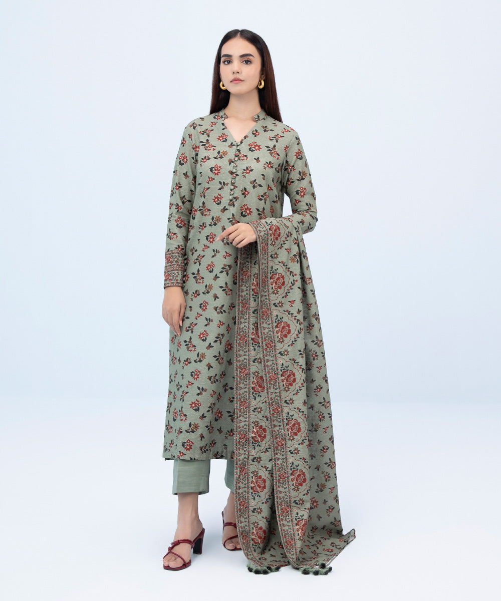 2 Piece - Printed Khaddar Suit