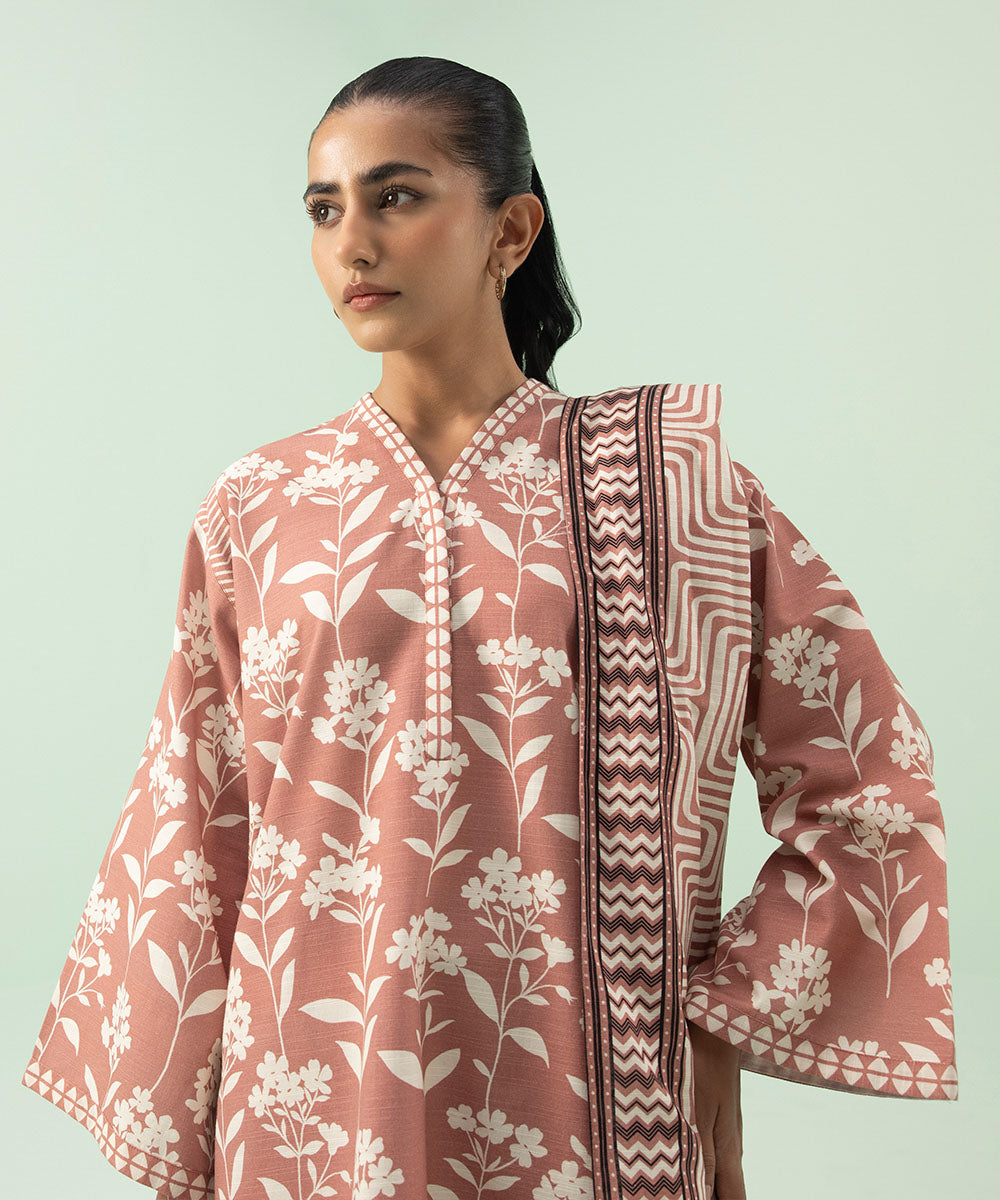 2 Piece - Khaddar Printed Suit