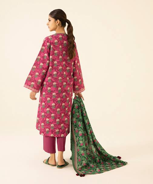 2 Piece - Printed Khaddar Suit