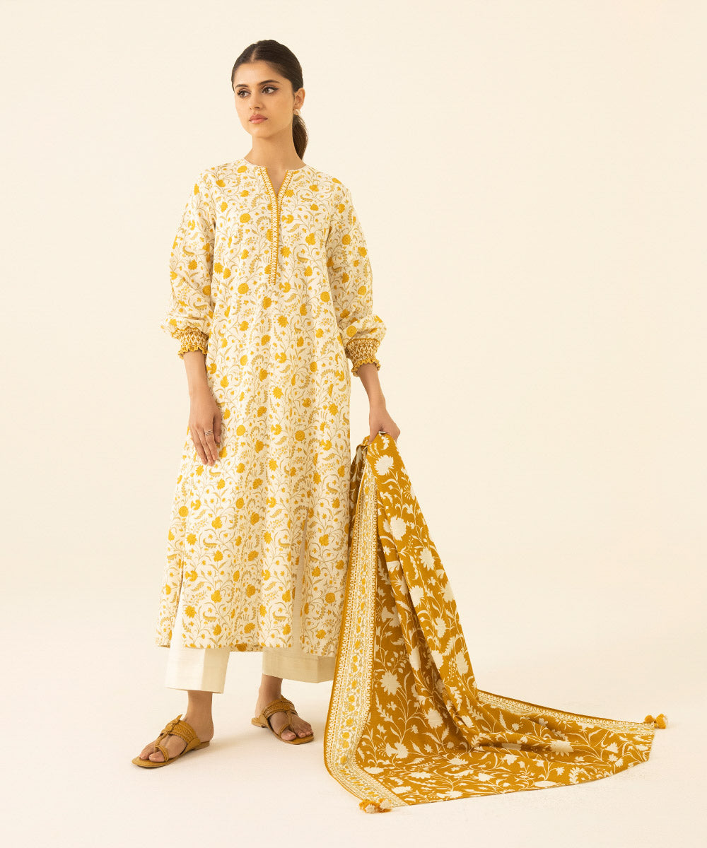 2 Piece - Khaddar Printed Suit