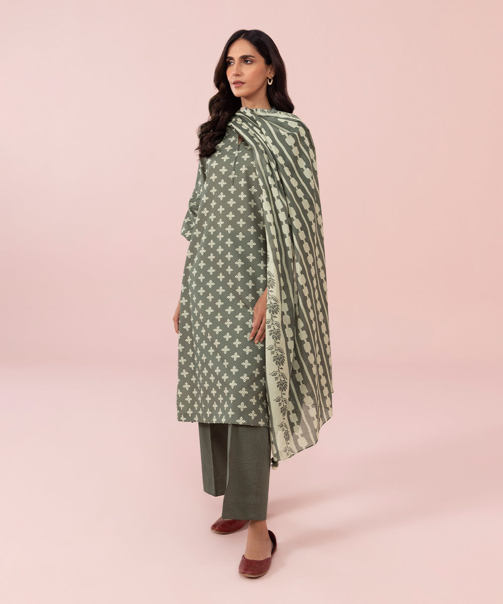 2 Piece - Printed Cambric Suit