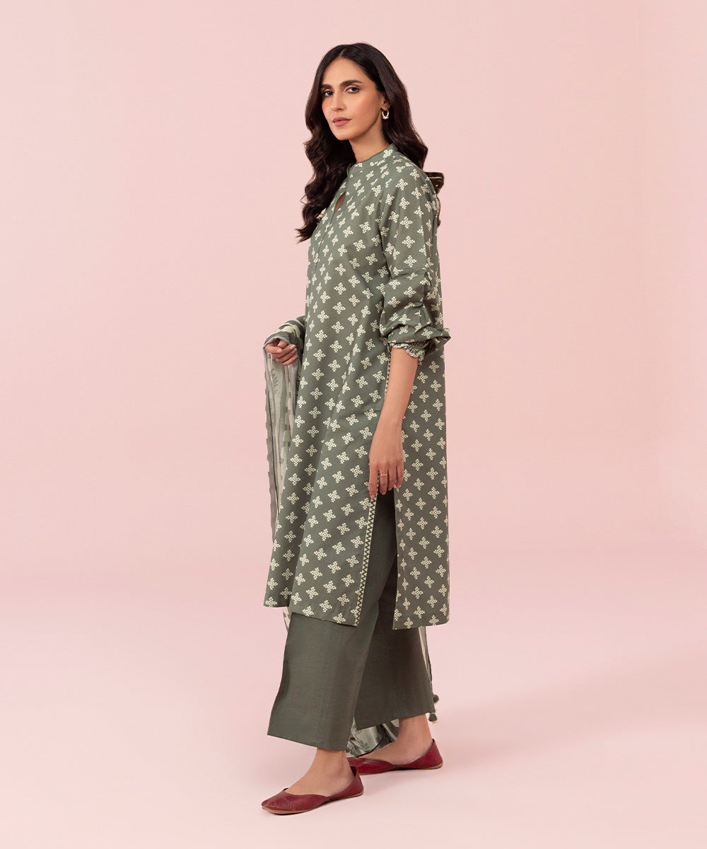 2 Piece - Printed Cambric Suit