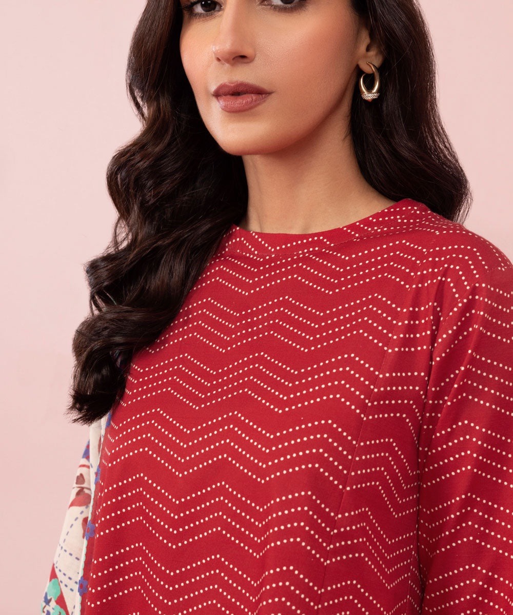 2 Piece - Printed Cambric Suit
