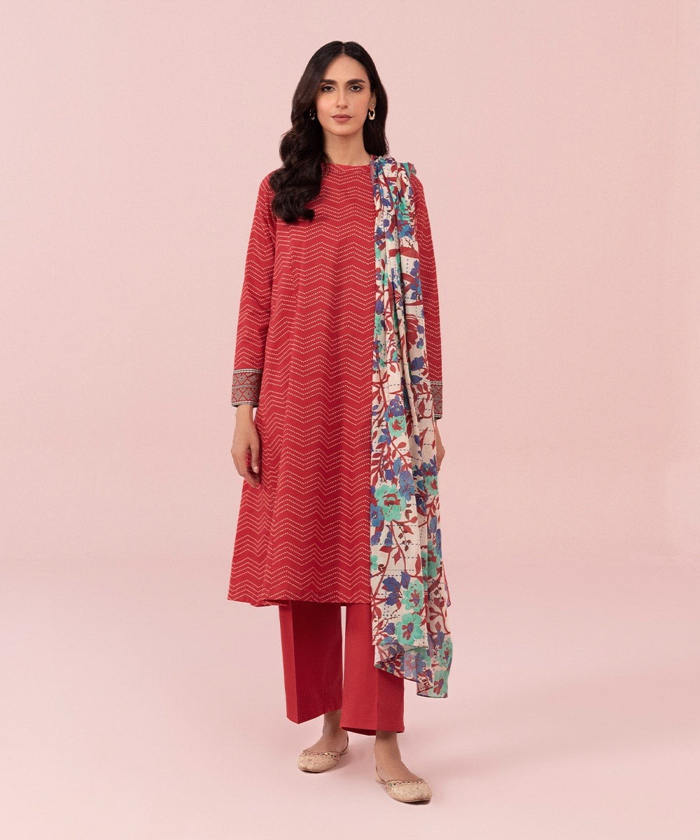 2 Piece - Printed Cambric Suit