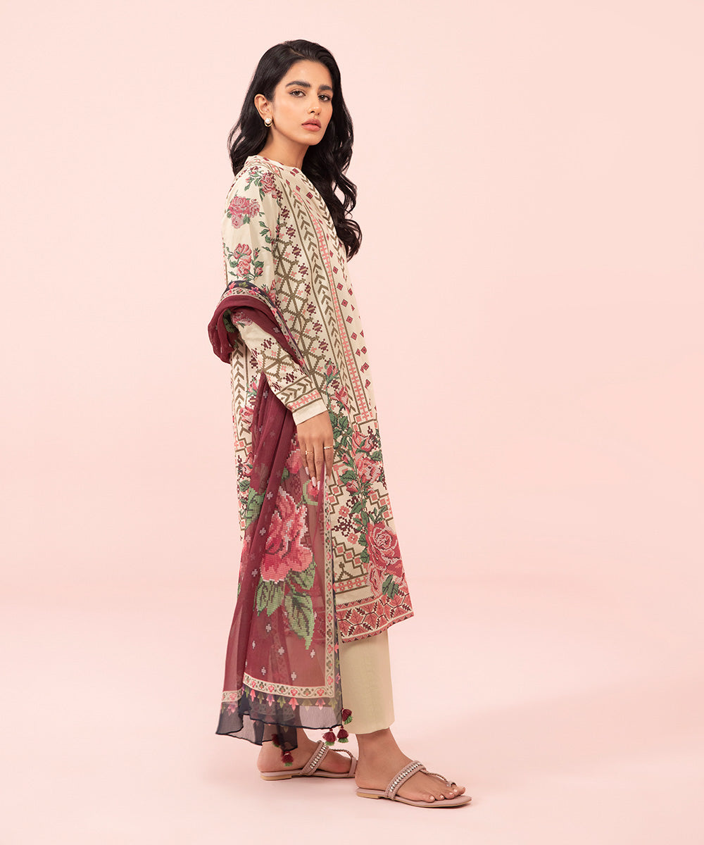 2 Piece - Printed Cambric Suit