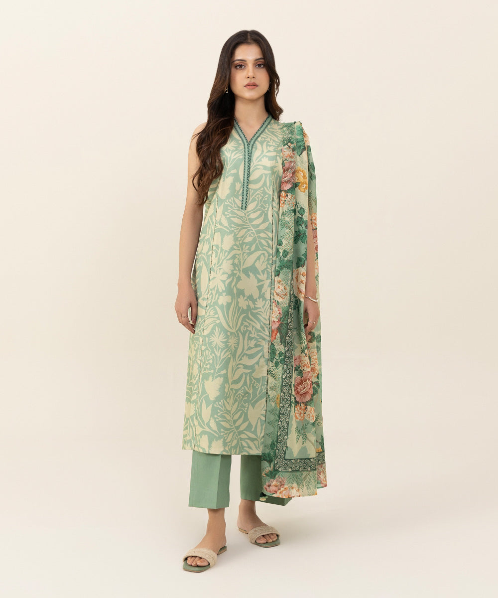 3 Piece - Printed Lawn Suit