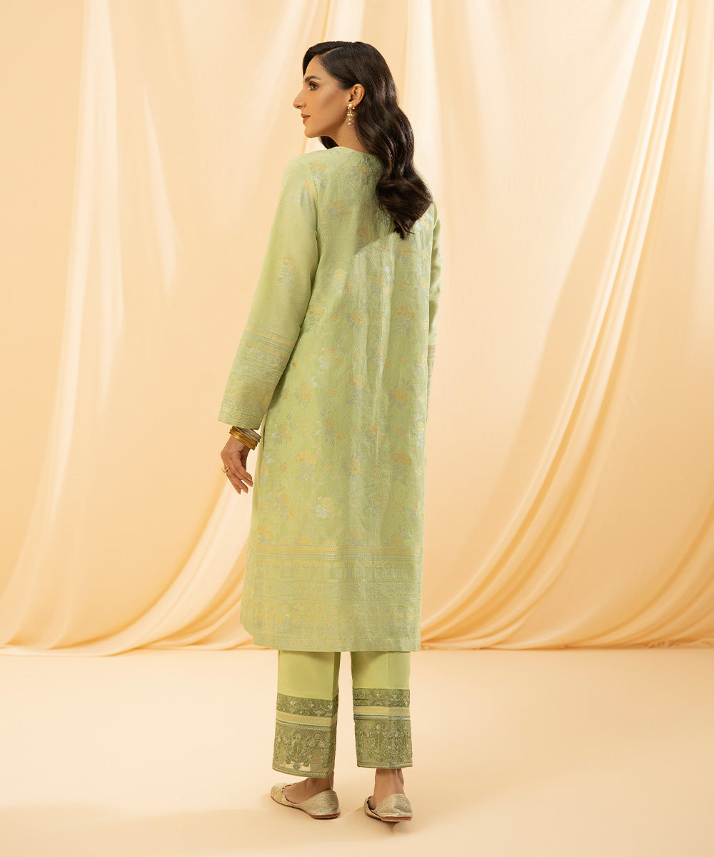 2 Piece - Dyed Extra Weft Jacquard Suit