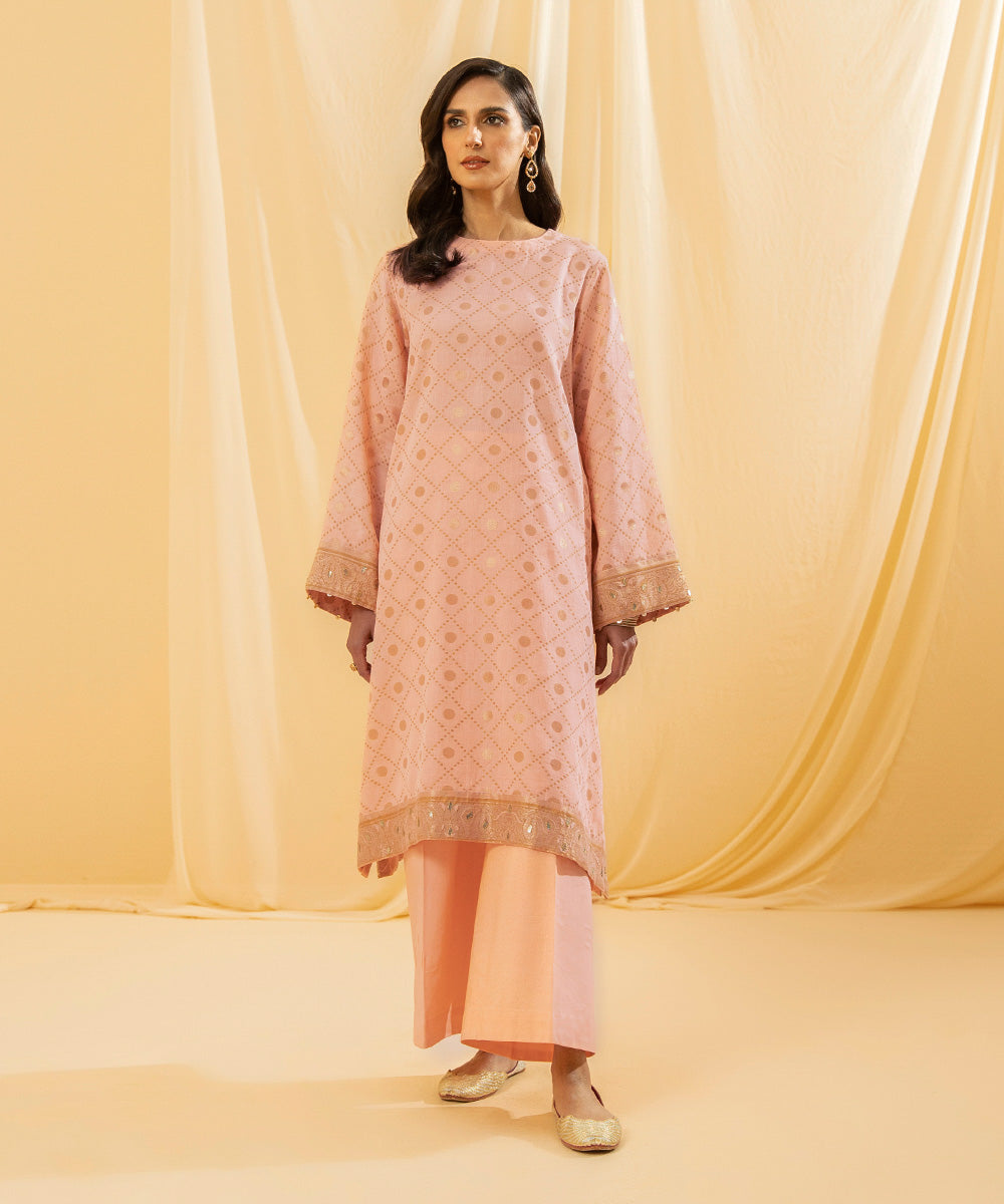 Dyed Extra Weft Jacquard Shirt