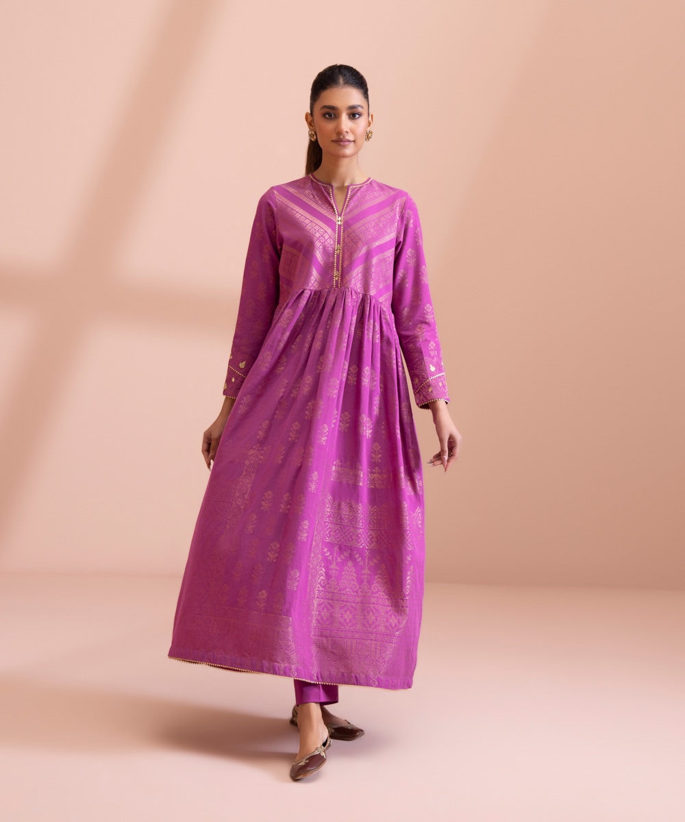 2 Piece - Dyed Extra Weft Jacquard Suit