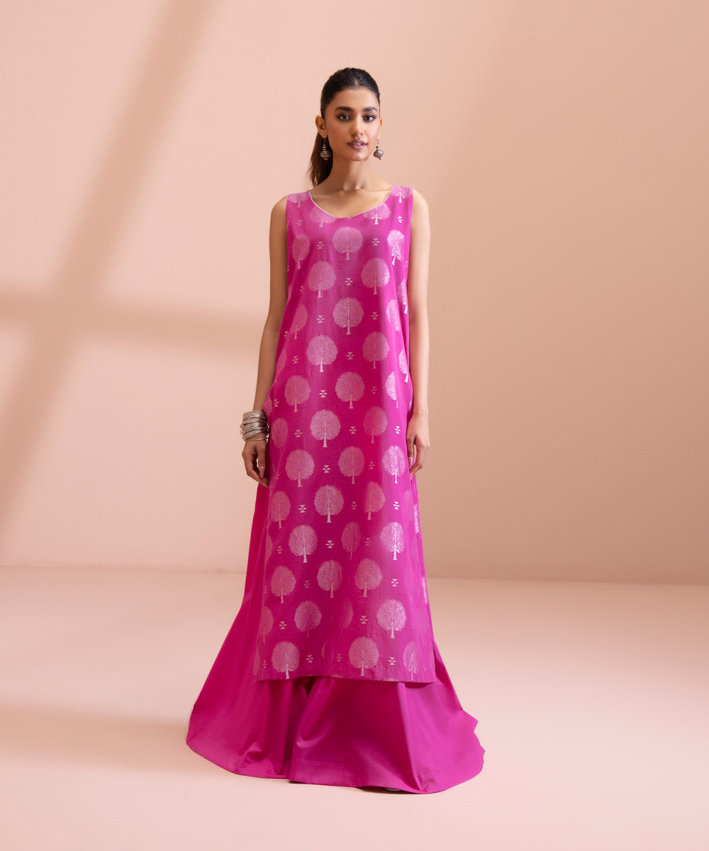 2 Piece - Dyed Extra Weft Jacquard Suit