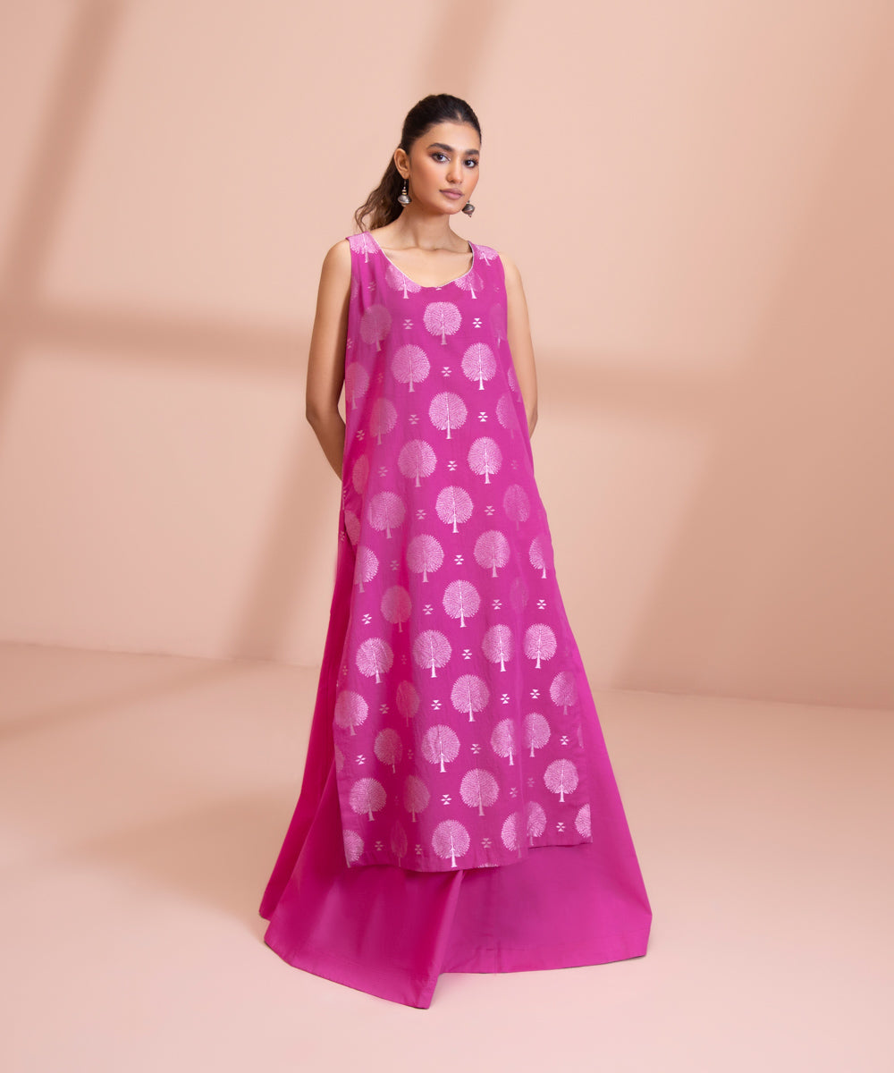 2 Piece - Dyed Extra Weft Jacquard Suit