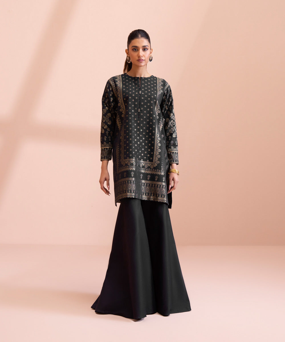 2 Piece - Dyed Extra Weft Jacquard Suit