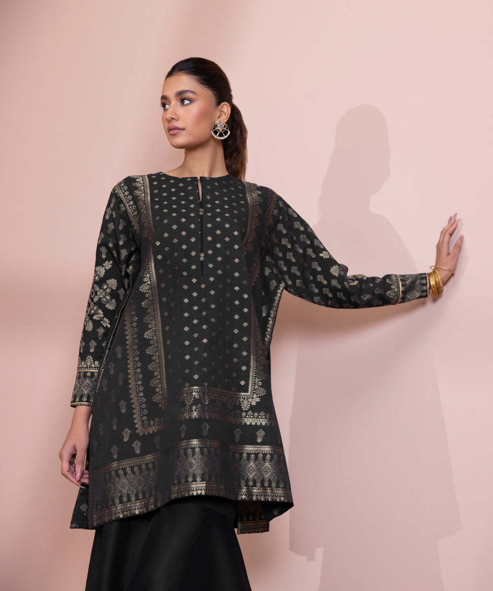 2 Piece - Dyed Extra Weft Jacquard Suit