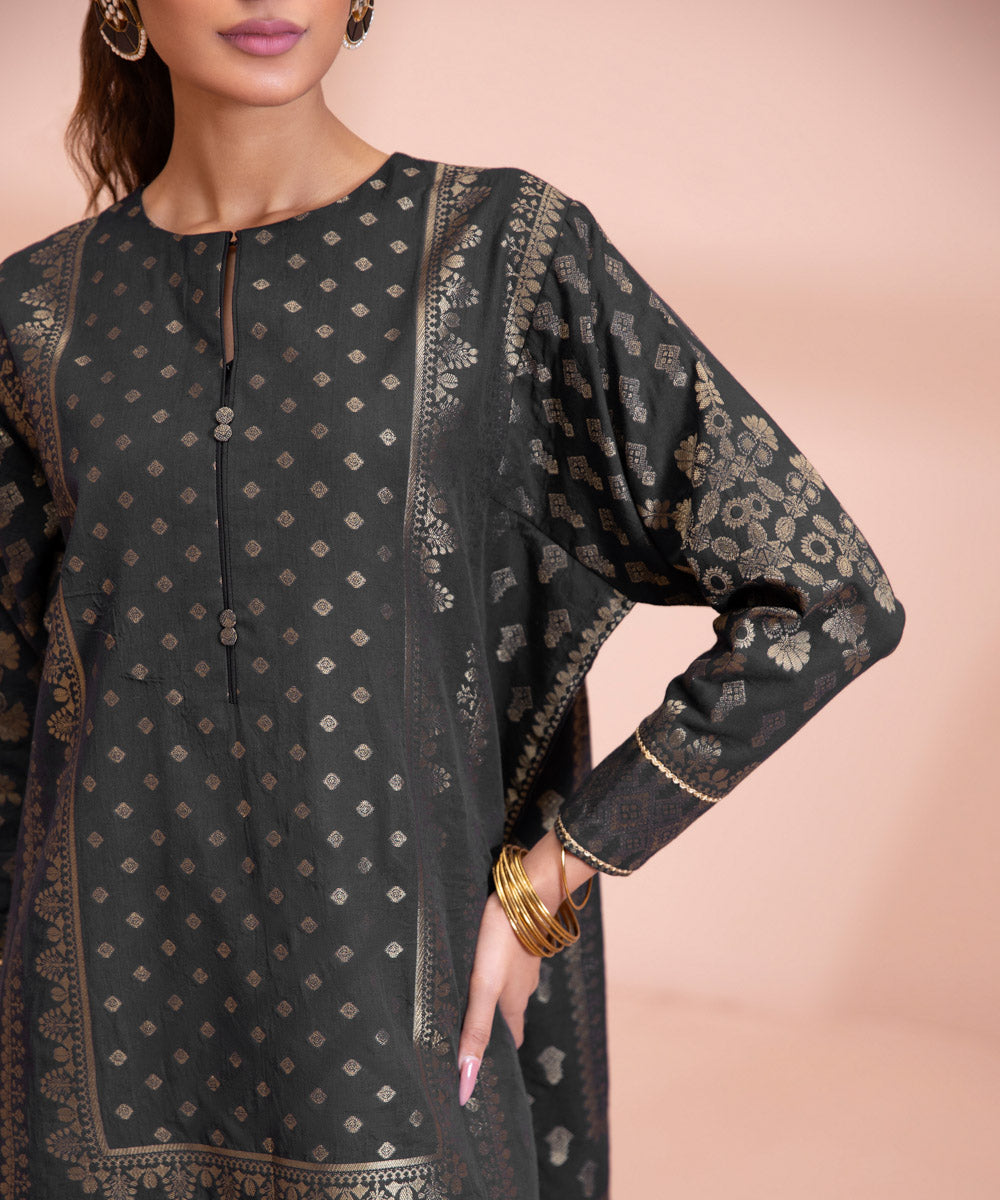2 Piece - Dyed Extra Weft Jacquard Suit