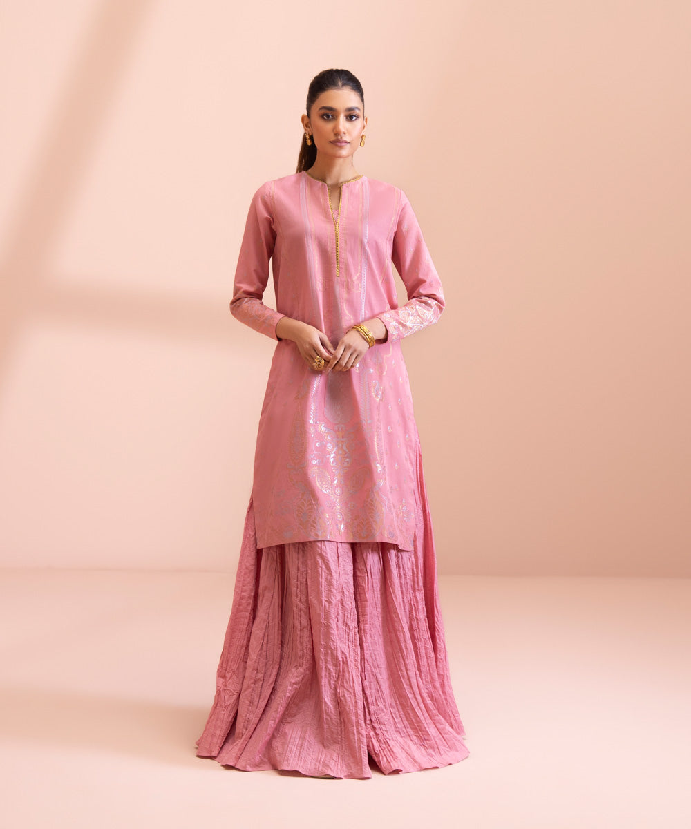 2 Piece - Dyed Extra Weft Jacquard Suit