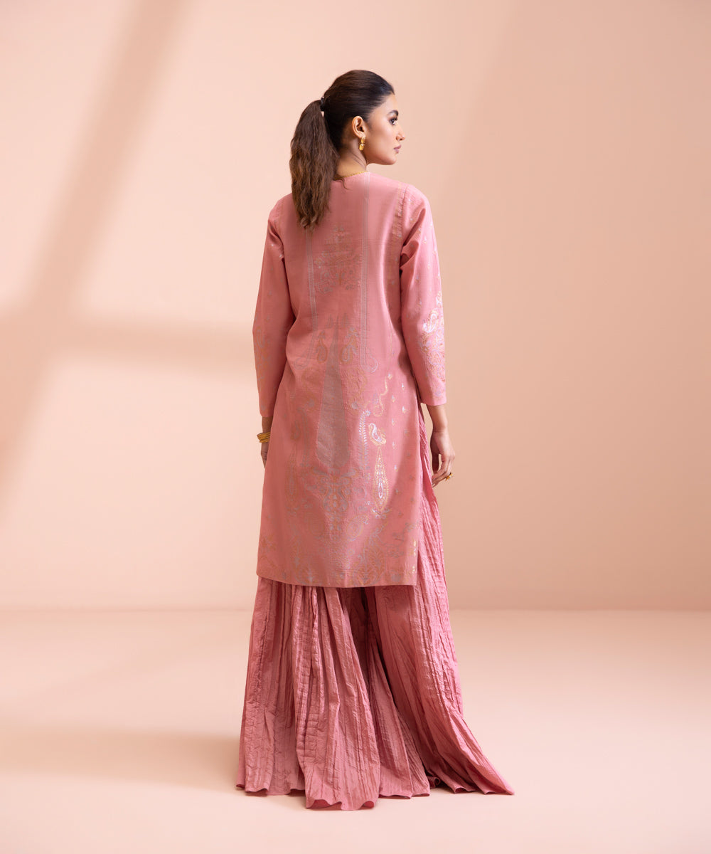 2 Piece - Dyed Extra Weft Jacquard Suit