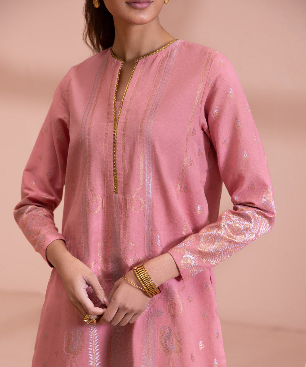 2 Piece - Dyed Extra Weft Jacquard Suit