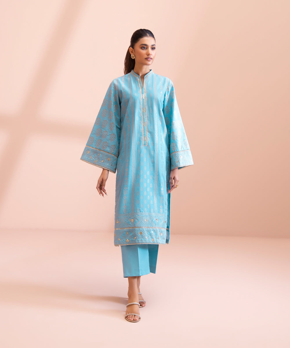2 Piece - Dyed Extra Weft Jacquard Suit
