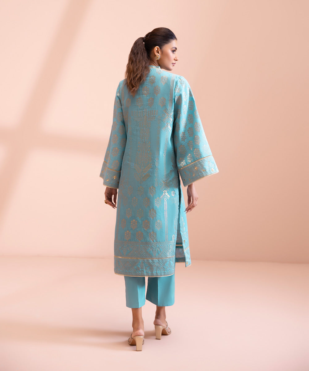 2 Piece - Dyed Extra Weft Jacquard Suit