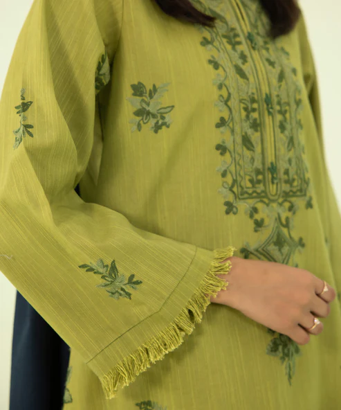 3 Piece - Embroidered Light Khaddar Suit